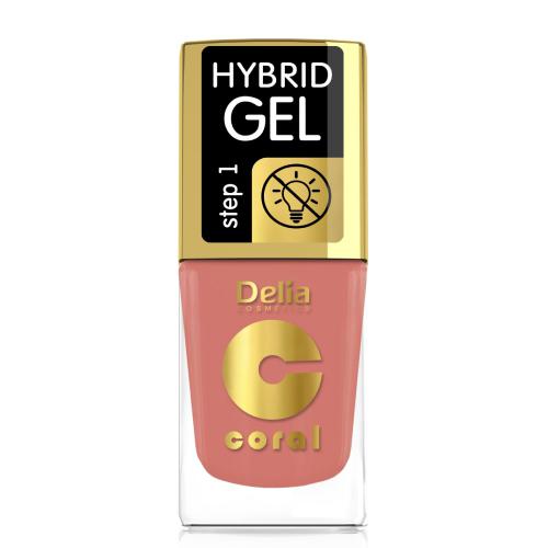 Miniaturka artykułu - DELIA Lakier do paznokci Coral Hybrid Gel 94, 11ml