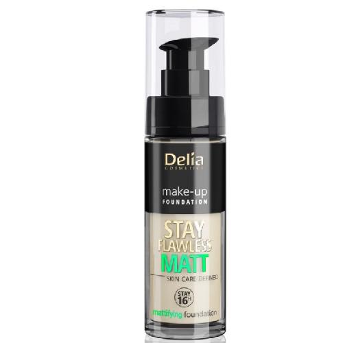 Miniaturka artykułu - DELIA - podkład matujący do twarzy - Stay Flawless MATT, 30ml 