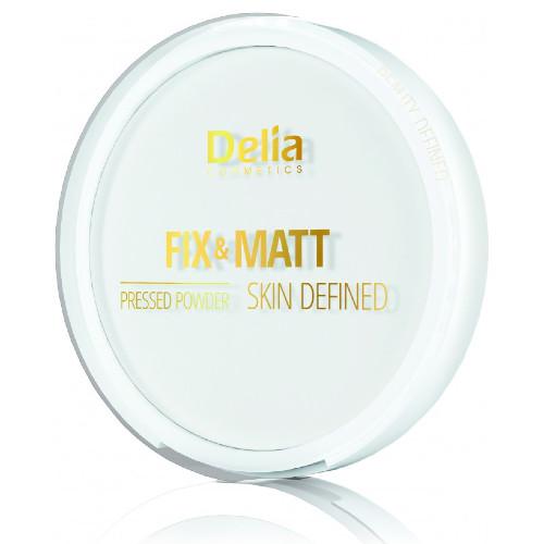 Miniaturka artykułu - DELIA Puder utrwalający FIX&MATT SKIN DEFINED 100, 9g