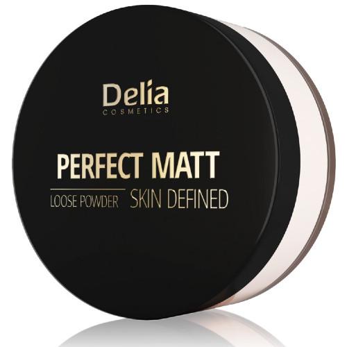 Miniaturka artykułu - DELIA Sypki puder matujący PERFECT MATT LOOSE POWDER SKIN DEFINED, 20g