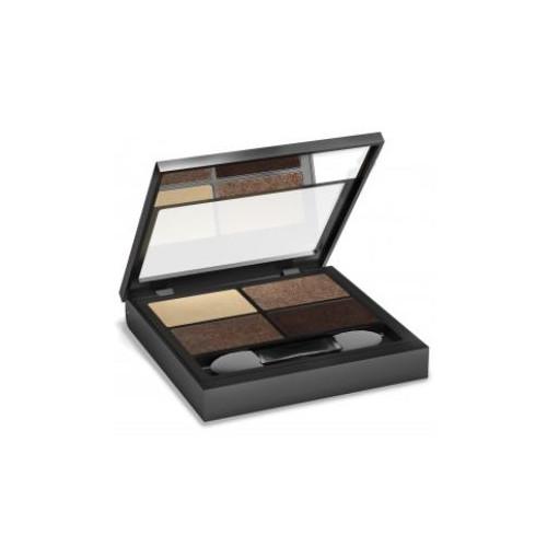 Miniaturka artykułu - DELIA Quattro Ombre Color Master Paleta cieni do powiek 01 Chocolate pleasure, 4x1,5g