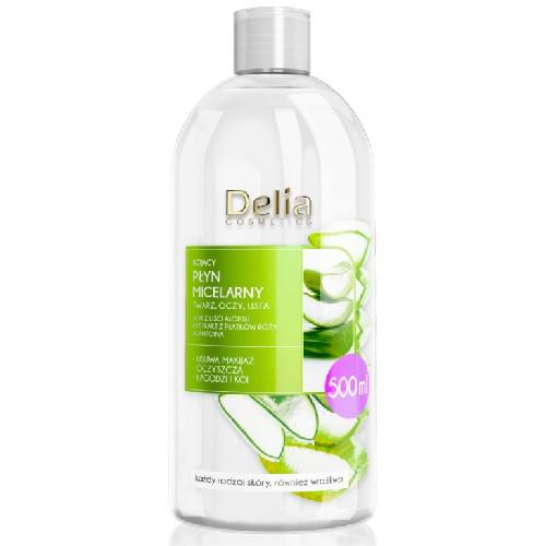Miniaturka artykułu - DELIA Płyn micelarny - 02 Kojący ALOES, 500ml 