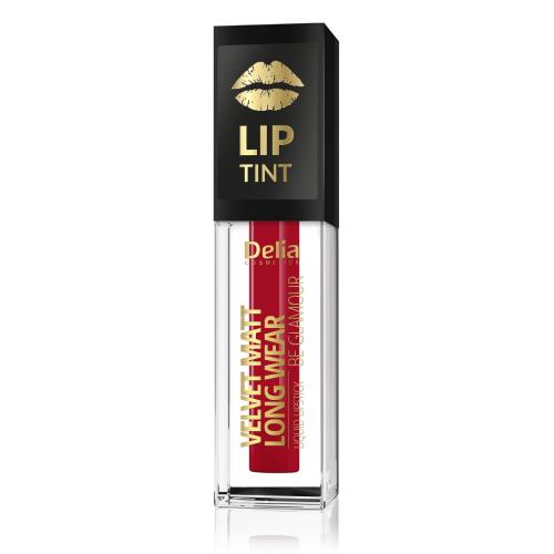 Miniaturka artykułu - DELIA Płynna farbka do ust Lip Tint LUCKY RED 015, 5ml