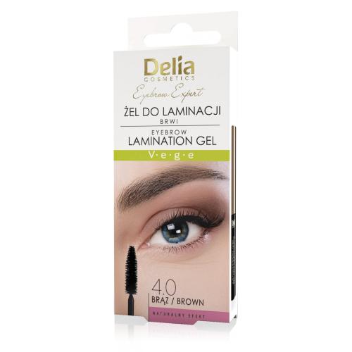 Miniaturka artykułu - DELIA Żel do laminacji brwi 4.0 brąz, 4 ml