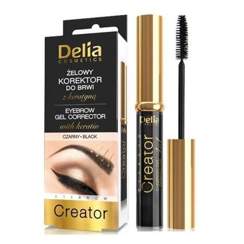 DELIA Żelowy korektor do brwi czarny- 7ml