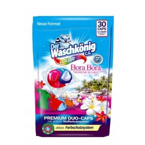 Miniaturka artykułu - Der Waschkonig kapsułki do prania Color Bora Bora, 30 sztuk