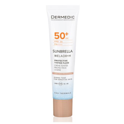 Miniaturka artykułu - Dermedic Sunbrella Tonujący lekki krem ochronny do twarzy SPF 50+ do sk&oacute;ry wrażliwej, 40 ml