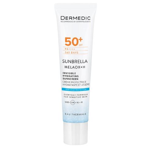Miniaturka artykułu - Dermedic Sunbrella Nawilżający lekki krem ochronny do twarzy SPF 50+ do sk&oacute;ry wrażliwej i suchej, 40 ml