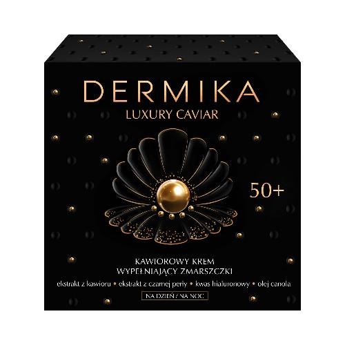 Miniaturka artykułu - Dermika Luxury Caviar 50+ Kawiorowy krem wypełniający zmarszczki na dzień i noc, 50ml
