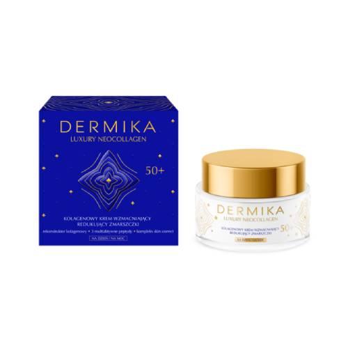 Miniaturka artykułu - DERMIKA Luxury Neocollagen 50+ Kolagenowy krem wzmacniający redukujący zmarszczki dzień/noc, 50ml