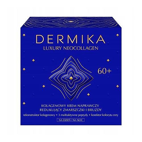 Miniaturka artykułu - Dermika Luxury Neocollagen Kolagenowy krem naprawczy na dzień i na noc 60+, 50 ml