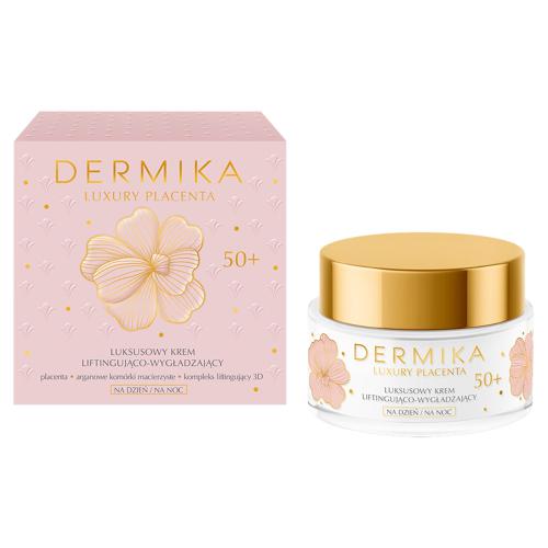 Miniaturka artykułu - DERMIKA Luxury Placenta Luksusowy Krem liftingująco-wygładzający 50+, 50ml
