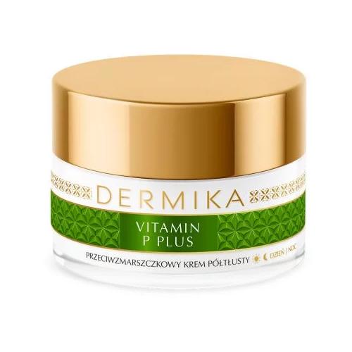 Miniaturka artykułu - DERMIKA Vitamin P Plus Krem p&oacute;łtłusty przeciwzmarszczkowy, 50ml