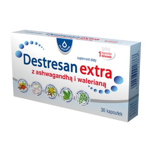 Miniaturka artykułu - Destresan extra z ashwagandhą i walerianą, 30 kapsułek