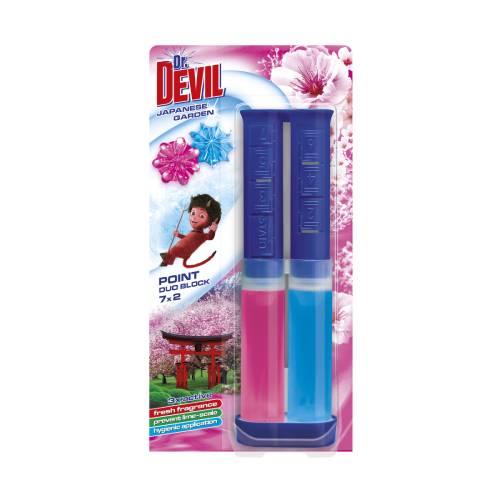 Miniaturka artykułu - Dr. Devil Punktowy żel do WC Duo Block - Japanese Garden, 65ml