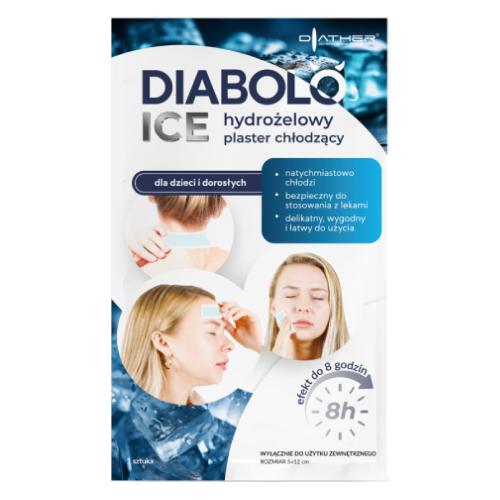 Miniaturka artykułu - Diabolo Ice Hydrożelowy plaster chłodzący dla dzieci i dorosłych 5x12cm, 1 szt.