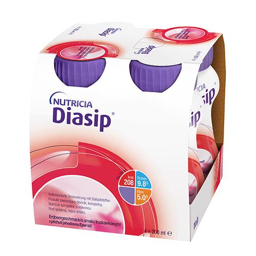 Miniaturka artykułu - Diasip truskawka, 4x200ml USZKODZONE OPAKOWANIE