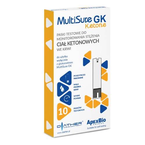 Miniaturka artykułu - DIATHER MultiSure GK Ketone paski testowe, 10 sztuk