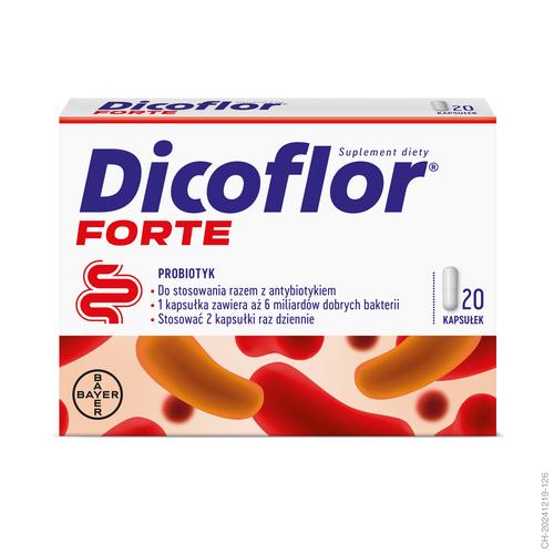 Miniaturka artykułu - Dicoflor Forte probiotyk, 20 kaps.