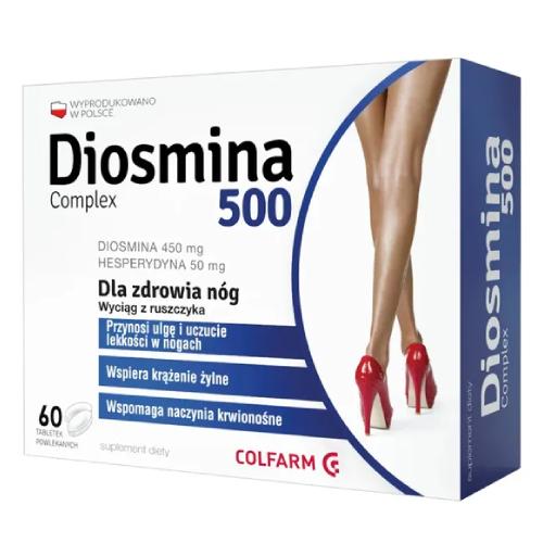 Miniaturka artykułu - Diosmina 500 Complex - 60 tabletek 