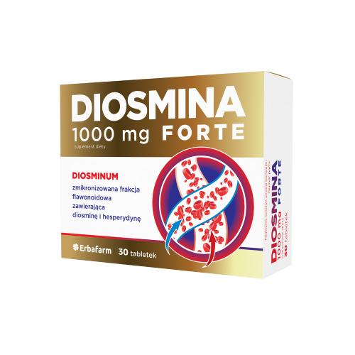 Miniaturka artykułu - Diosmina Forte 1000 mg, 30 tabl. - suplement diety z diosminą