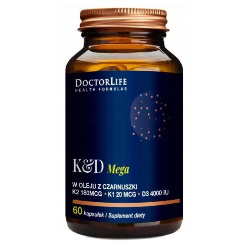Miniaturka artykułu - Doctor Life K2 & D3 Mega, 60 kaps.