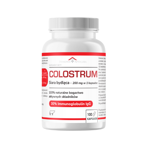 Miniaturka artykułu - DOMOWA APTECZKA Colostrum Bovinum Siara bydlęca, 100 kaps.