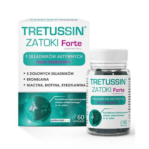 Miniaturka artykułu - DOMOWA APTECZKA Tretussin Zatoki Forte, 60 kapsułek