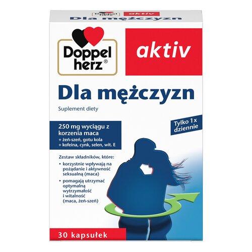 Miniaturka artykułu - Doppelherz aktiv Dla mężczyzn, 30 kaps. - suplement diety dla mężczyzn 40+ aktywnych seksualnie