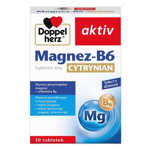 Miniaturka artykułu - Doppelherz aktiv Magnez-B6 Cytrynian - 30 tabletek