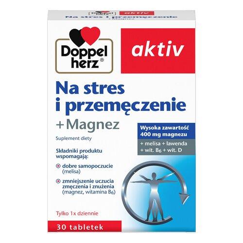 Miniaturka artykułu - DOPPELHERZ AKTIV Na stres i przemęczenie + magnez, 30 tabletek