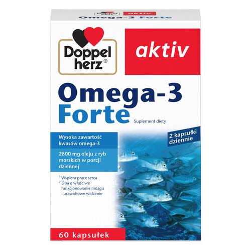 Miniaturka artykułu - DOPPELHERZ AKTIV OMEGA-3 FORTE, 60kaps.