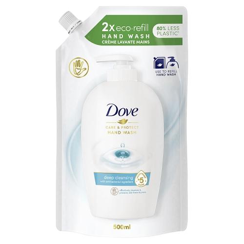 Miniaturka artykułu - DOVE Deep Cleansing Pielęgnujące mydło w płynie, 500ml (zapas)