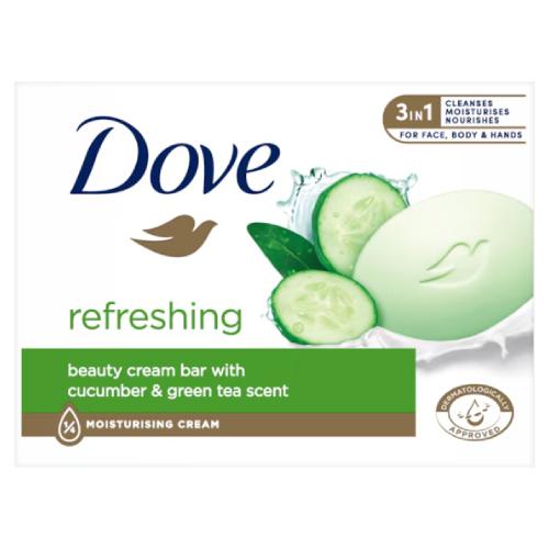 Dove Refreshing Kremowa kostka myjąca Og&oacute;rek i Zielona herbata, 90 g