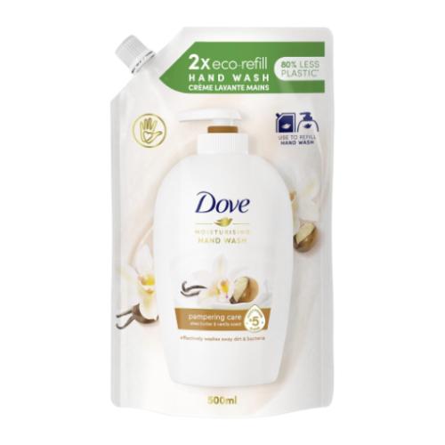 Miniaturka artykułu - DOVE Pampering Care Pielęgnujące mydło w płynie Masło Shea z wanilią zapas, 500ml