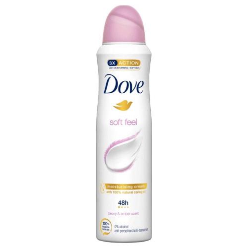 Miniaturka artykułu - DOVE Soft Feel Antyperspirant w sprayu, 150ml