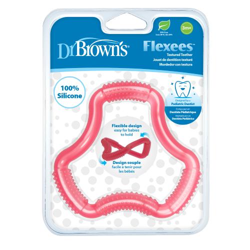 Miniaturka artykułu - Dr Brown's Gryzak Flexees 3m+ R&oacute;żowy