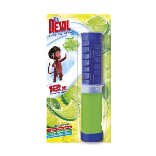 Miniaturka artykułu - Dr. DEVIL Punktowy żel do WC Lime Twister, 75ml