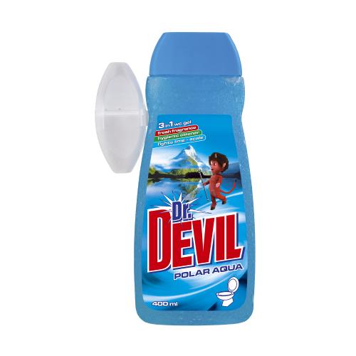 Miniaturka artykułu - Dr. DEVIL Żel do WC Polar Aqua, 400ml + koszyk
