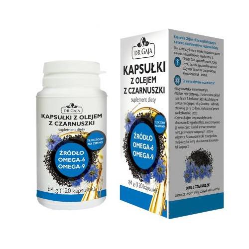Miniaturka artykułu - Dr Gaja Kapsułki z olejem z Czarnuszki - 120 kapsułek