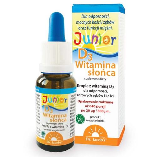 Zdjęcie produktu - Dr. Jacob's Junior D3 Witamina Słońca, 20 ml 