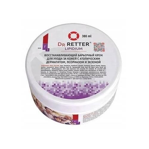 Miniaturka artykułu - Dr Retter Ratownik Lipidium Barierowy krem pielęgnacyjny Nr 308, 300 ml
