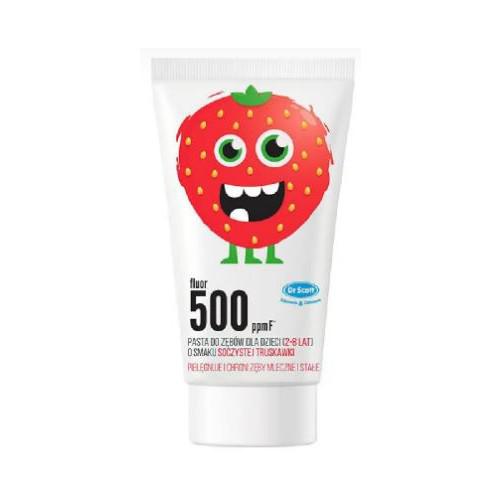 Miniaturka artykułu - Dr Scott Pasta do zęb&oacute;w dla dzieci 2-8 lat o smaku soczystej truskawki, 40ml