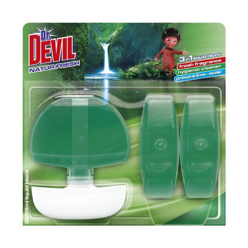 Miniaturka artykułu - Dr. DEVIL Zawieszka do WC Natur Fresh, 3x55ml