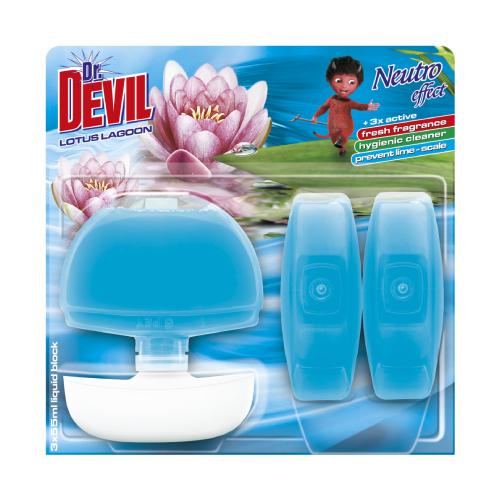 Miniaturka artykułu - Dr. DEVIL Zawieszka do WC Neutro Effect Lotus Lagoon, 3x55ml