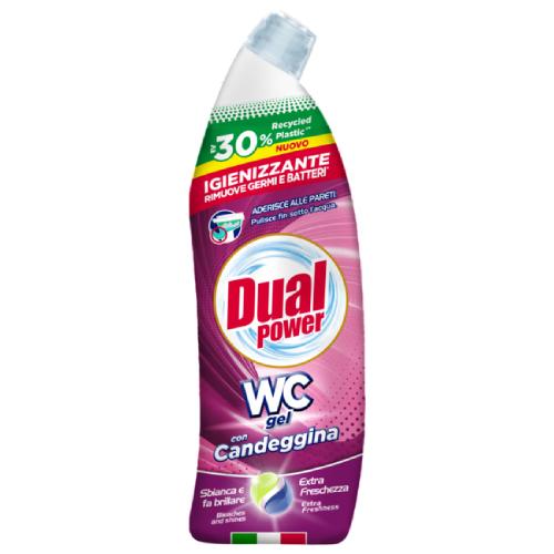 Miniaturka artykułu - Dual Power Żel do WC z wybielaczem, 700 ml