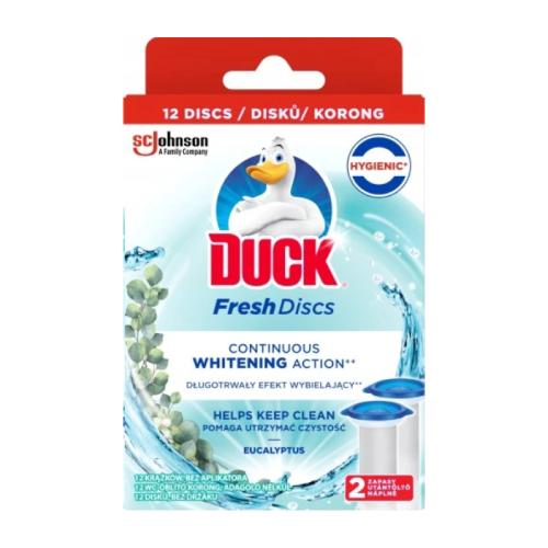 Miniaturka artykułu - DUCK Fresh Discs Żelowy krążek do toalety o zapachu eukaliptusowym zapas, 2x36ml