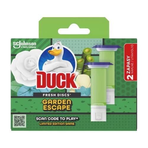 Miniaturka artykułu - DUCK Fresh Discs  żelowe krążki do WC Garden Escape zapas, 2x 36 ml