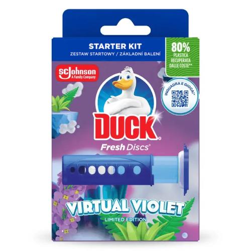 Miniaturka artykułu - Duck Fresh Discs Żelowy krążek do toalety Virtual Violet, 6 szt.