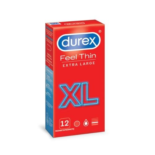 Miniaturka artykułu - DUREX FEEL THIN XL prezerwatywy, 12szt.